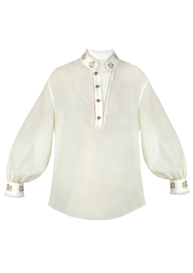Boteh Blouse - Ivory Blouses Rosewater House 