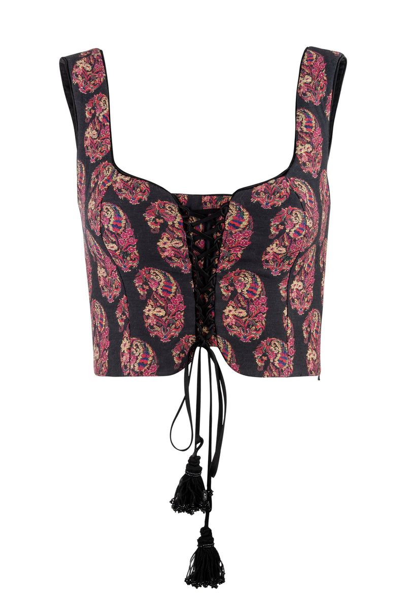 Shalimar Bustier - Termeh Tops - Bustier & Embroidered Rosewater House 