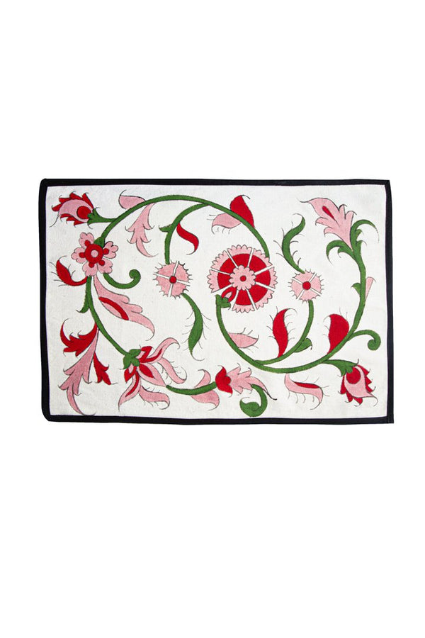 Isfahan Hand-Painted Placemats - Pink & Green Home Accessories Rosewater House 