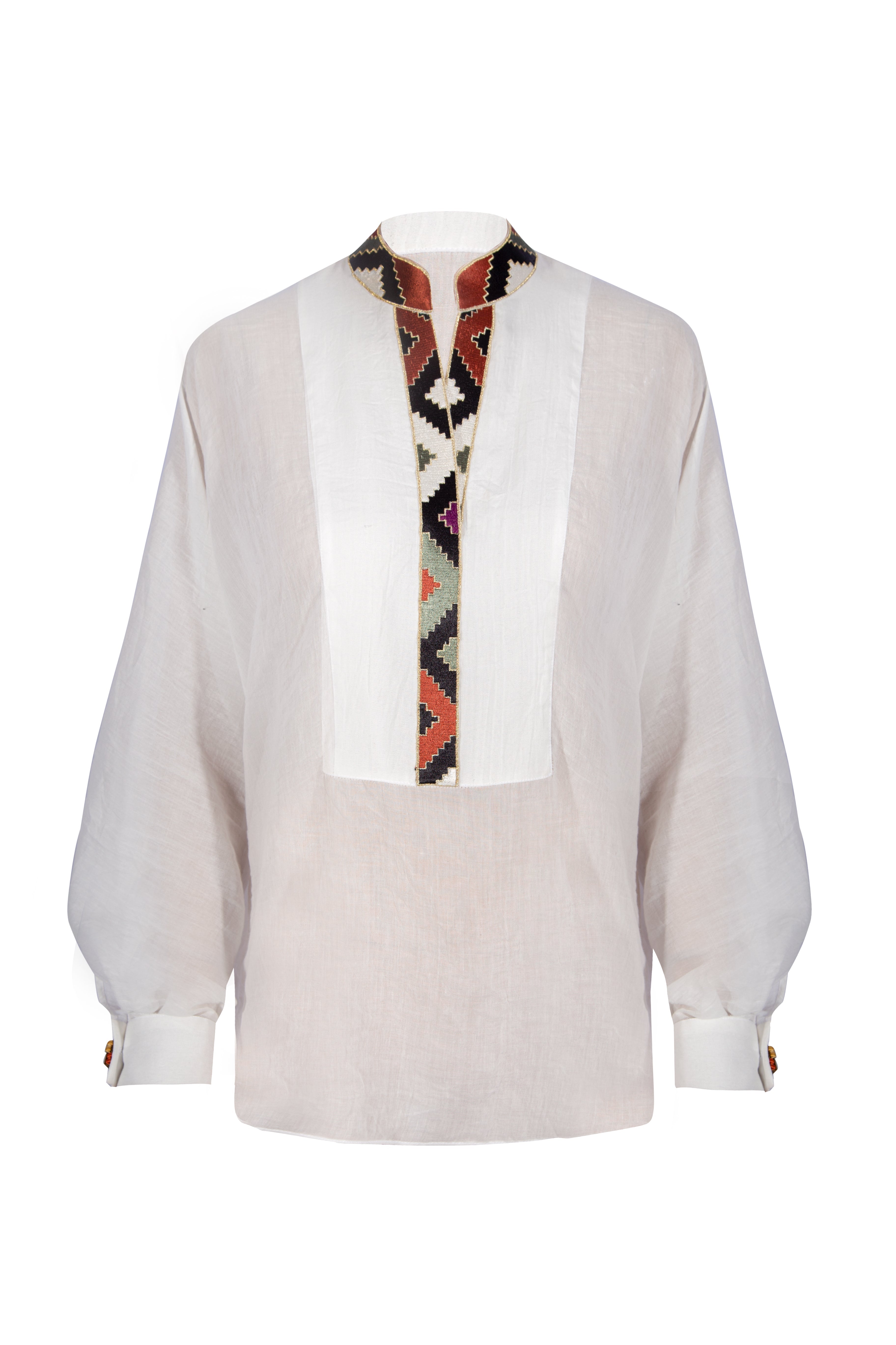 Gileva Blouse - White Tops-Blouse Rosewater House