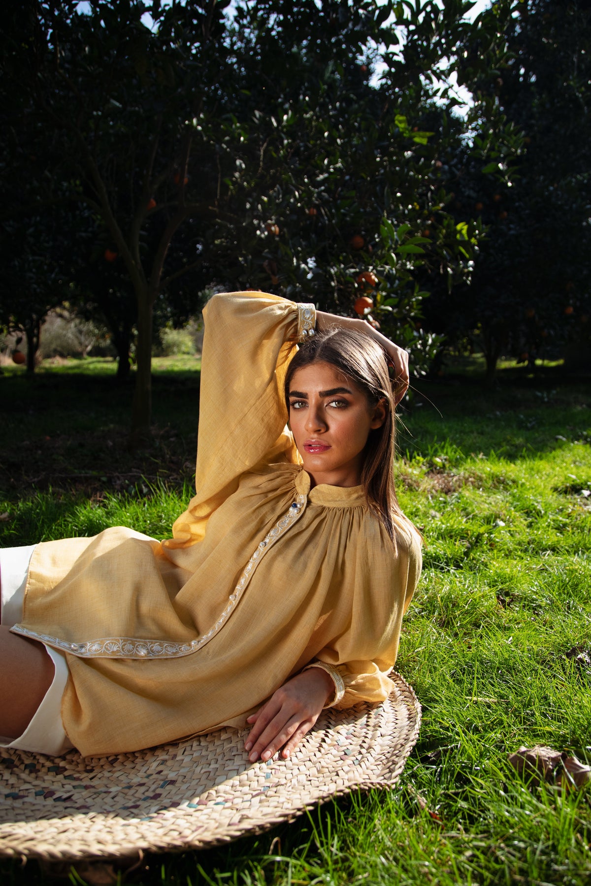 Golchin Blouse - Yellow Blouses Rosewater House