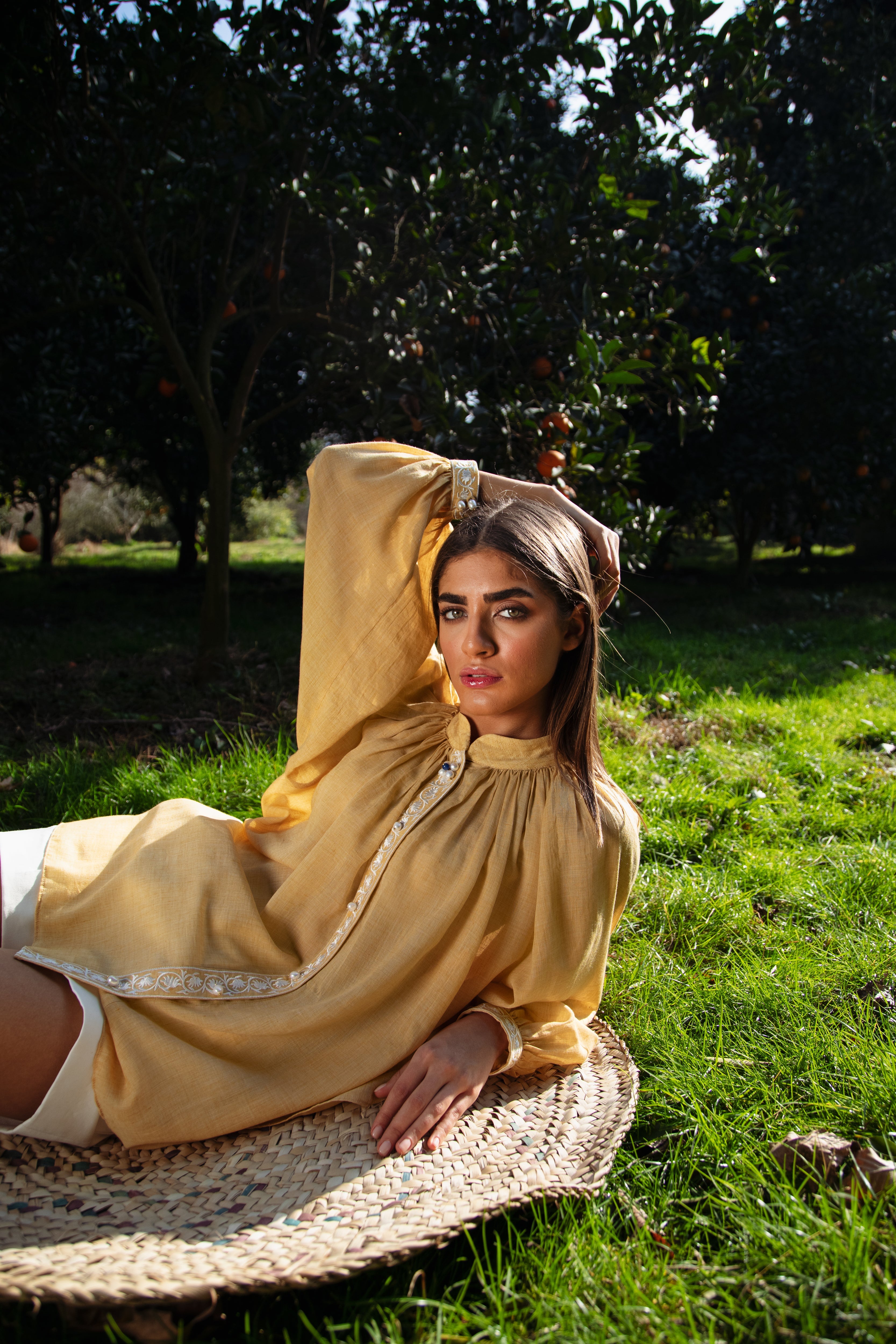 Golchin Blouse - Yellow Blouses Rosewater House