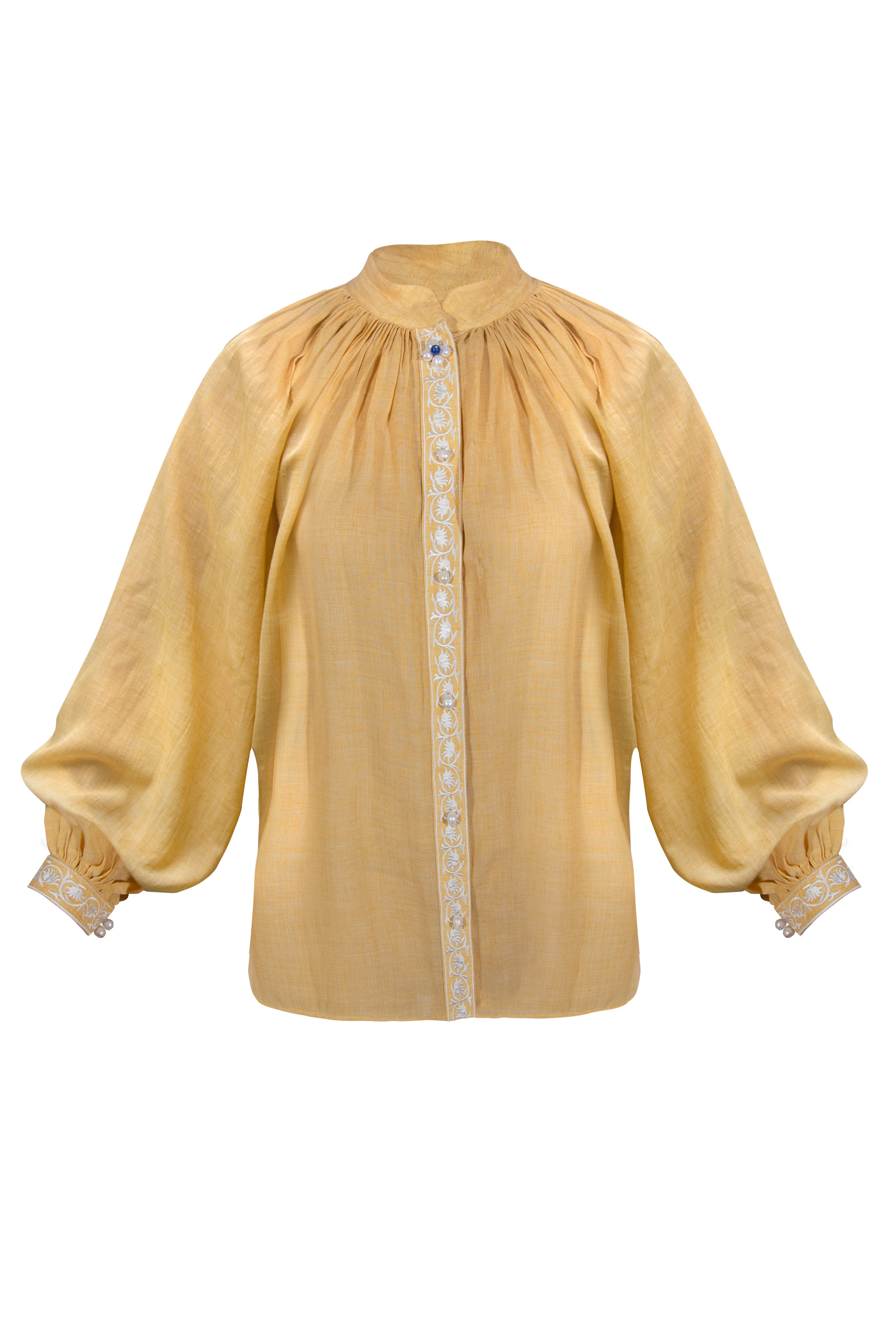 Golchin Blouse - Yellow Blouses Rosewater House