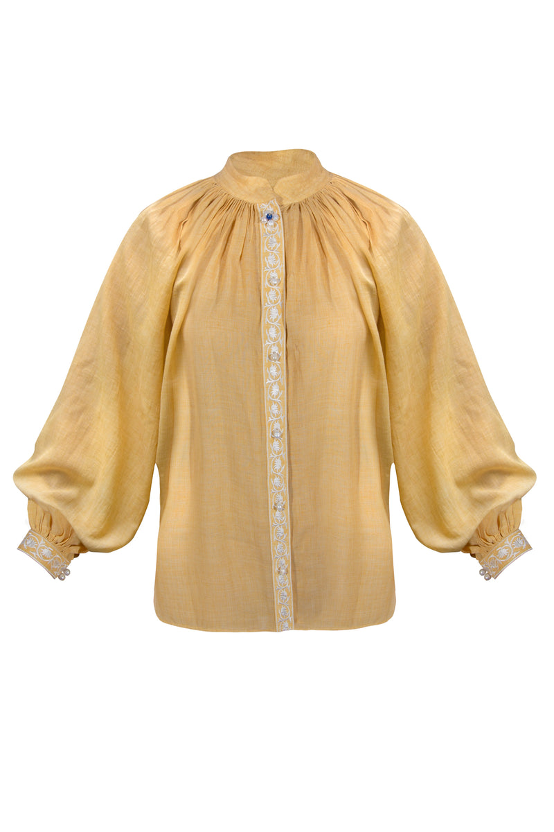 Golchin Blouse - Yellow Blouses Rosewater House 