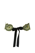 Paisley Embroidered Belt - Green Dresses Rosewater House