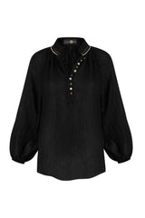 Golab Blouse - Black & Ivory (Limited Edition) Tops - Blouse Rosewater House 