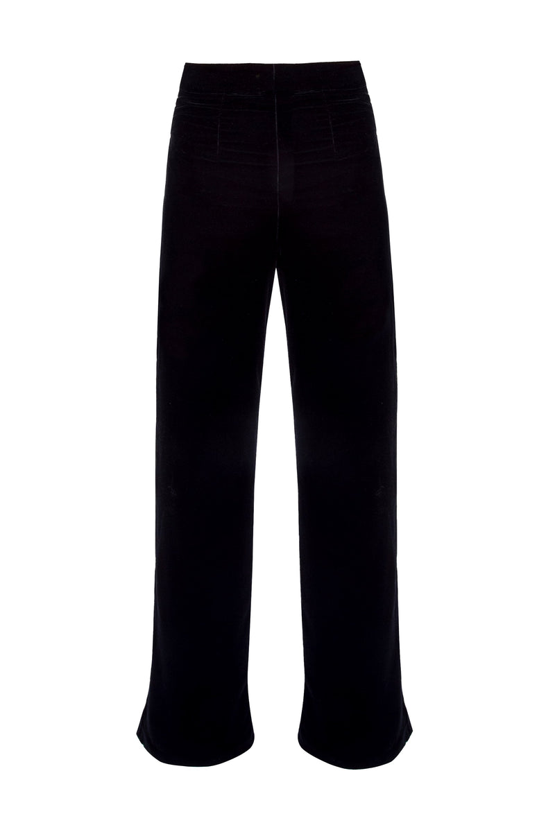 Mahtab Straight Leg Velvet Pants - Black Accessory - Belts Rosewater House 