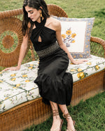 Noor Belted Midi Skirt - Black Bottoms - Skirts Rosewater House