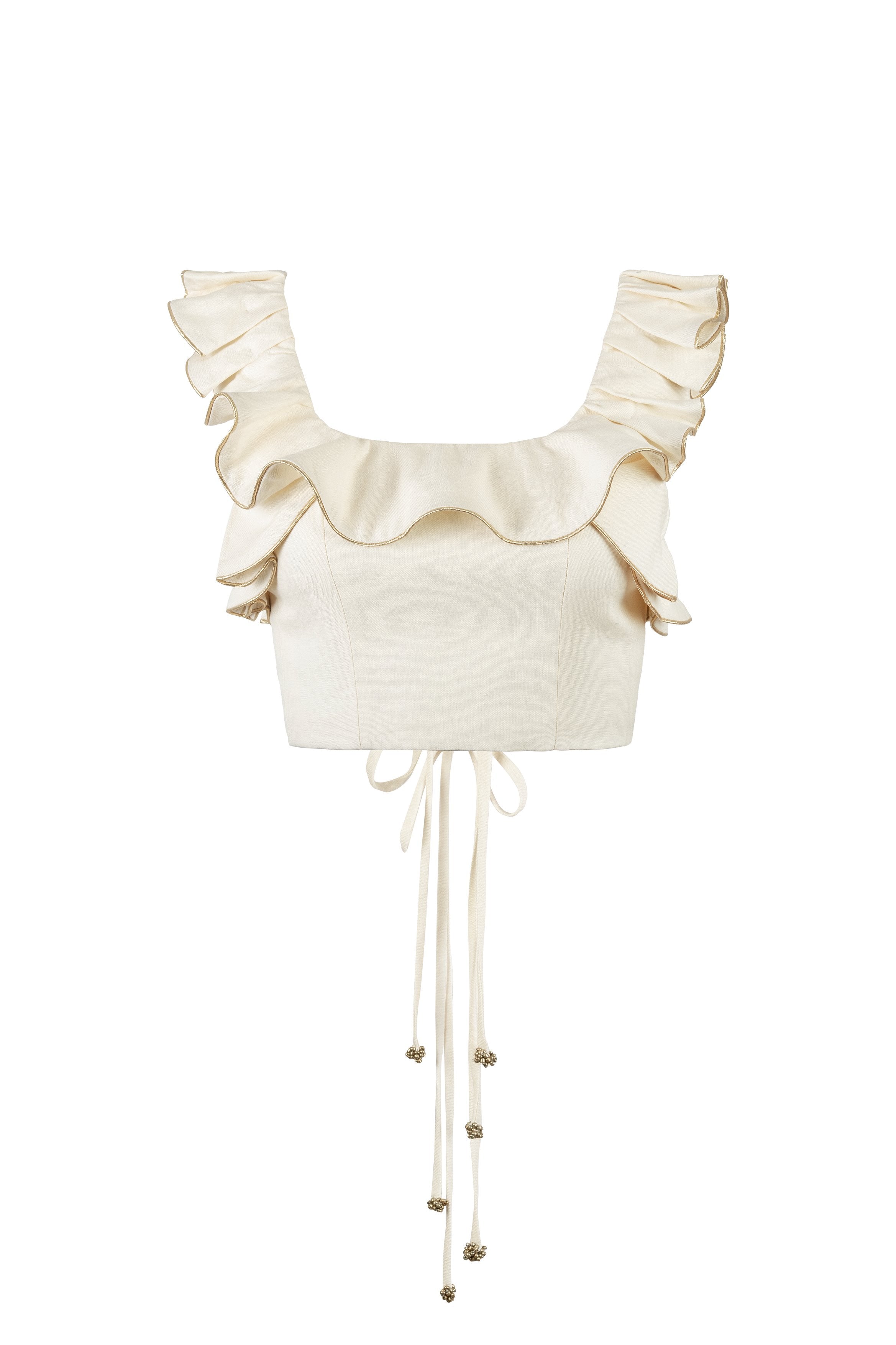 Malika Bustier Top - Ivory Tops - Cropped & Casual Rosewater House