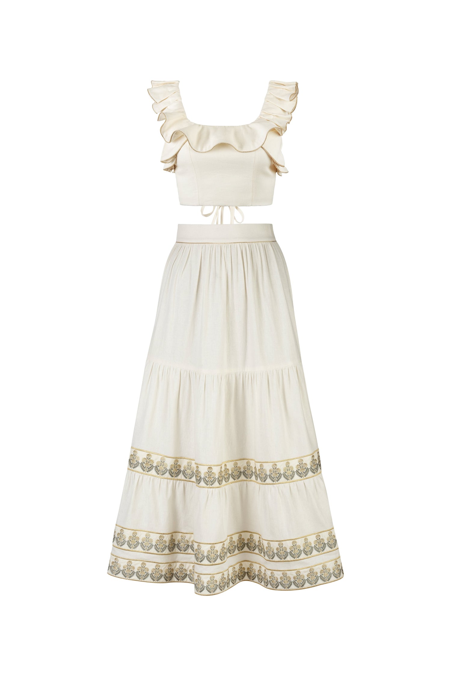 Malika Bustier Top - Ivory Tops - Cropped & Casual Rosewater House