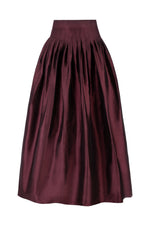 Yass Taffeta Ball Skirt - Burgundy Bottoms - Skirts Rosewater House