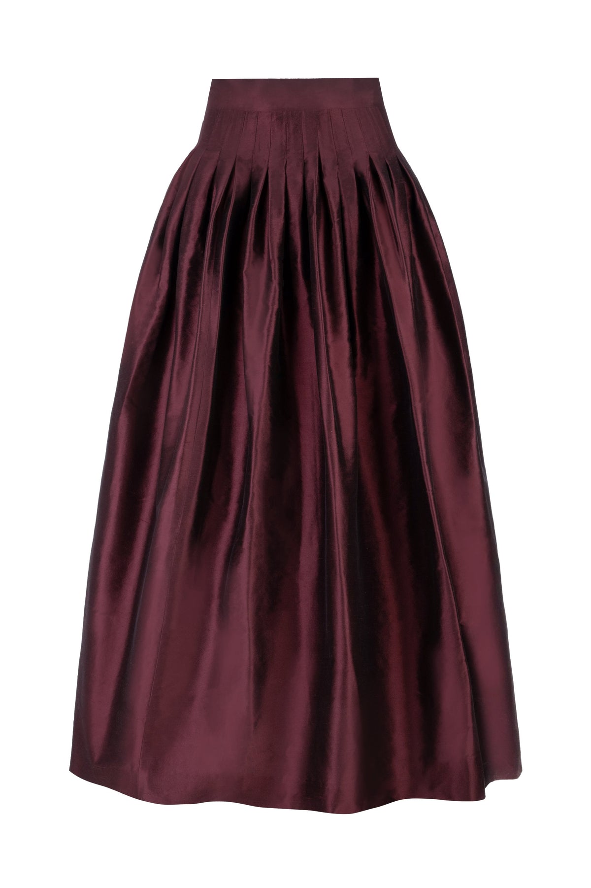 Yass Taffeta Ball Skirt - Burgundy Bottoms - Skirts Rosewater House