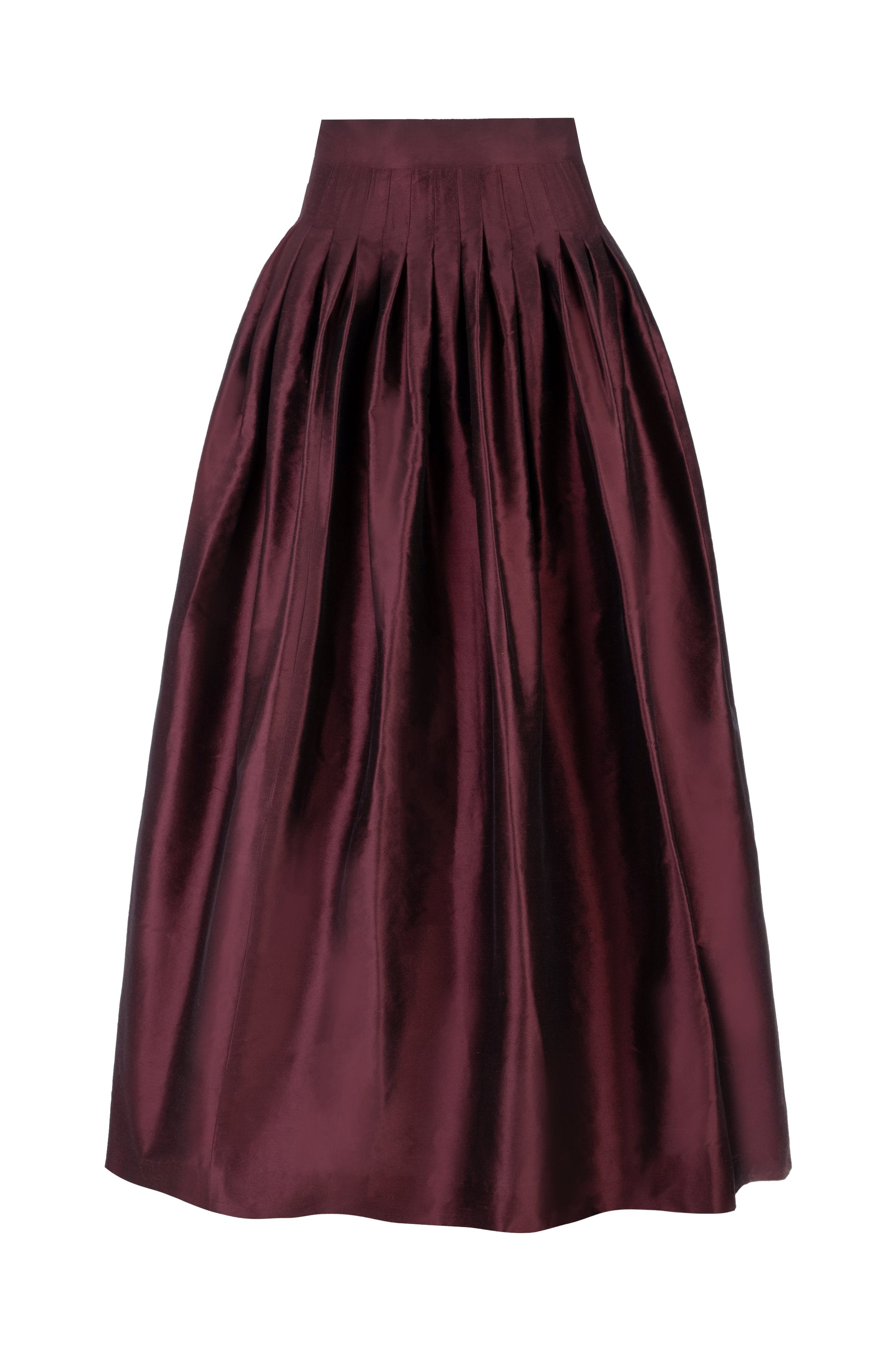 Yass Taffeta Ball Skirt - Burgundy Bottoms - Skirts Rosewater House