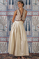 Boteh Paisley Vest - Ivory Dresses Rosewater House 