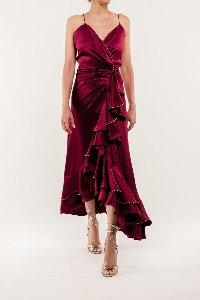 Shiraz Ruffle Dress - Dragon Blood Dresses Rosewater House 