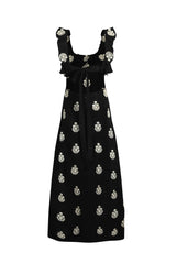 Malika Dress - Black & Gold Dresses Rosewater House 