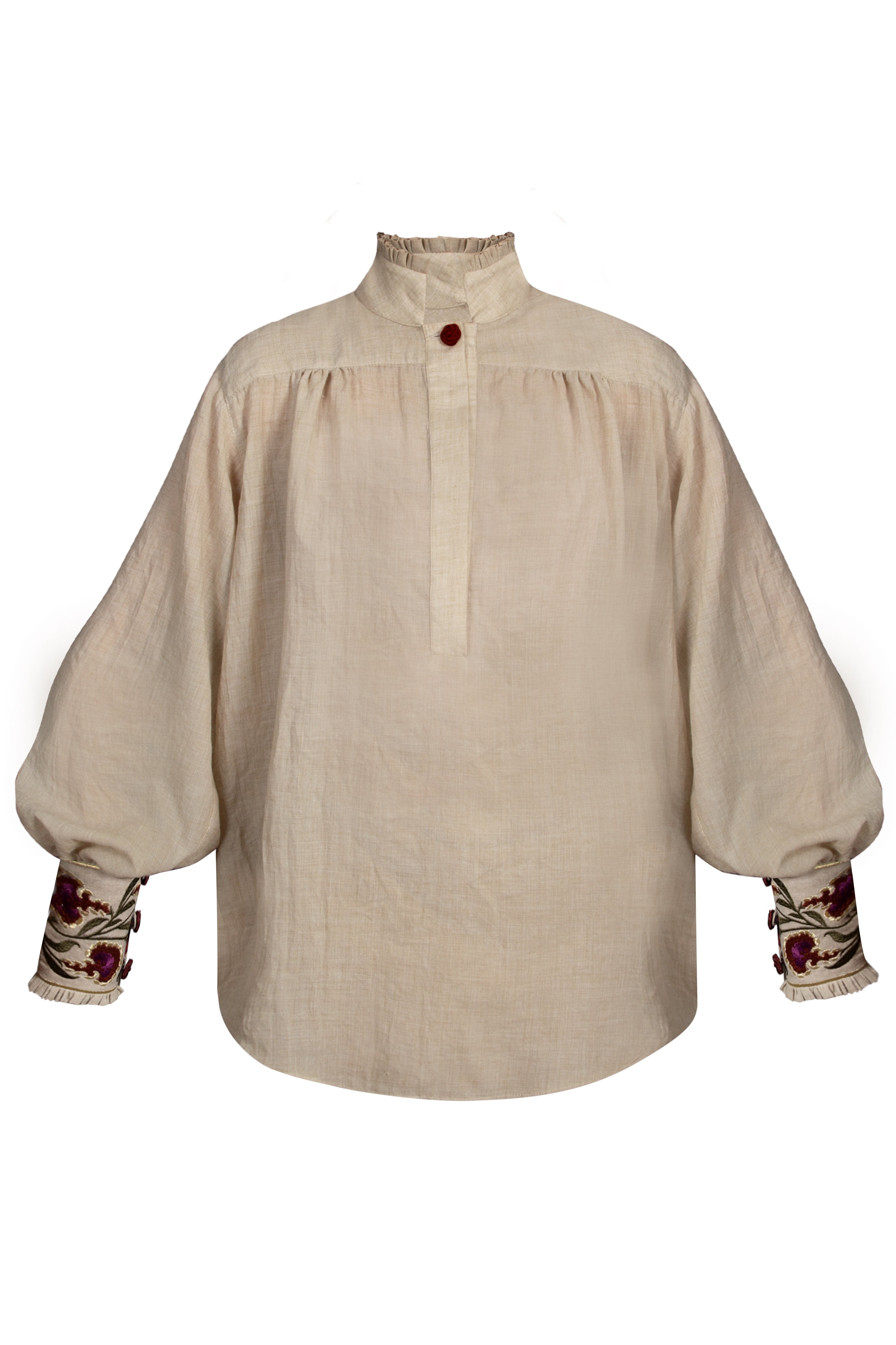 Carnation Blouse - Sand Tops - Blouse Rosewater House