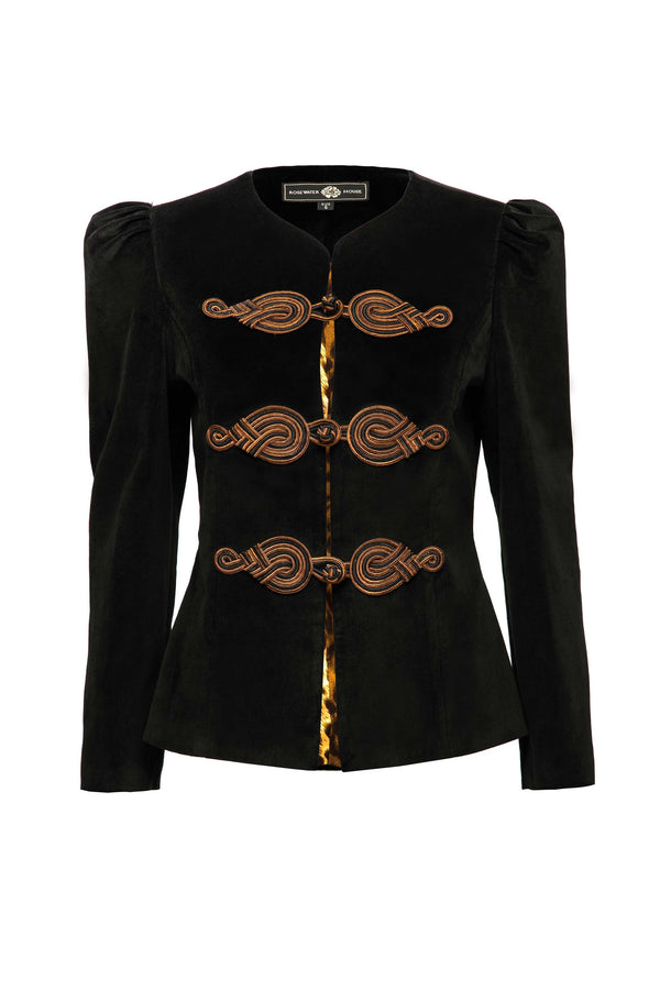 The Coco Jacket - Black & Brown Jacket Rosewater House 