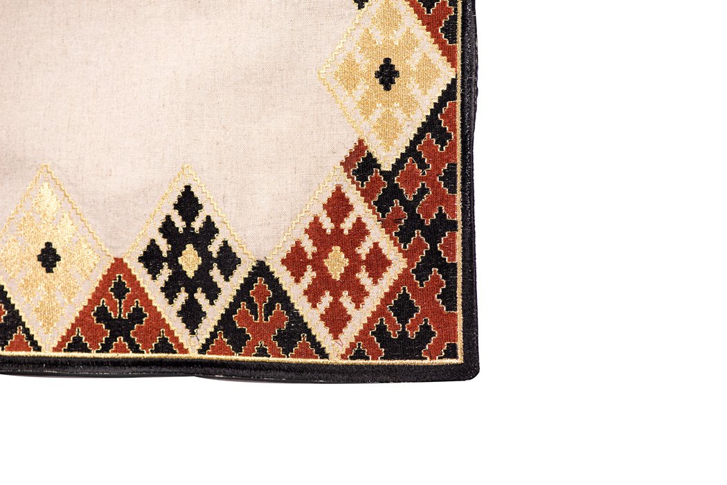 Hand-Embroidered Placemats - Brick RoseWaterHouse