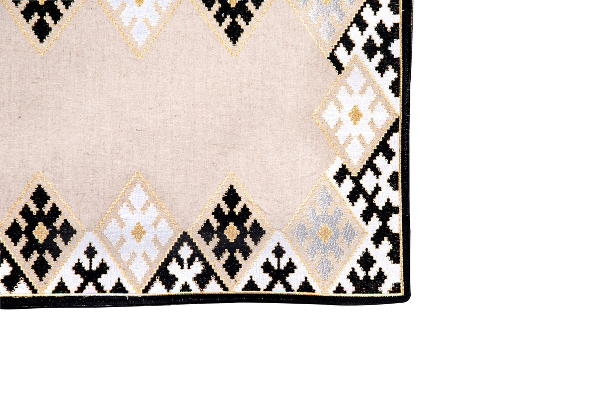 Hand-Embroidered Placemats - Black RoseWaterHouse