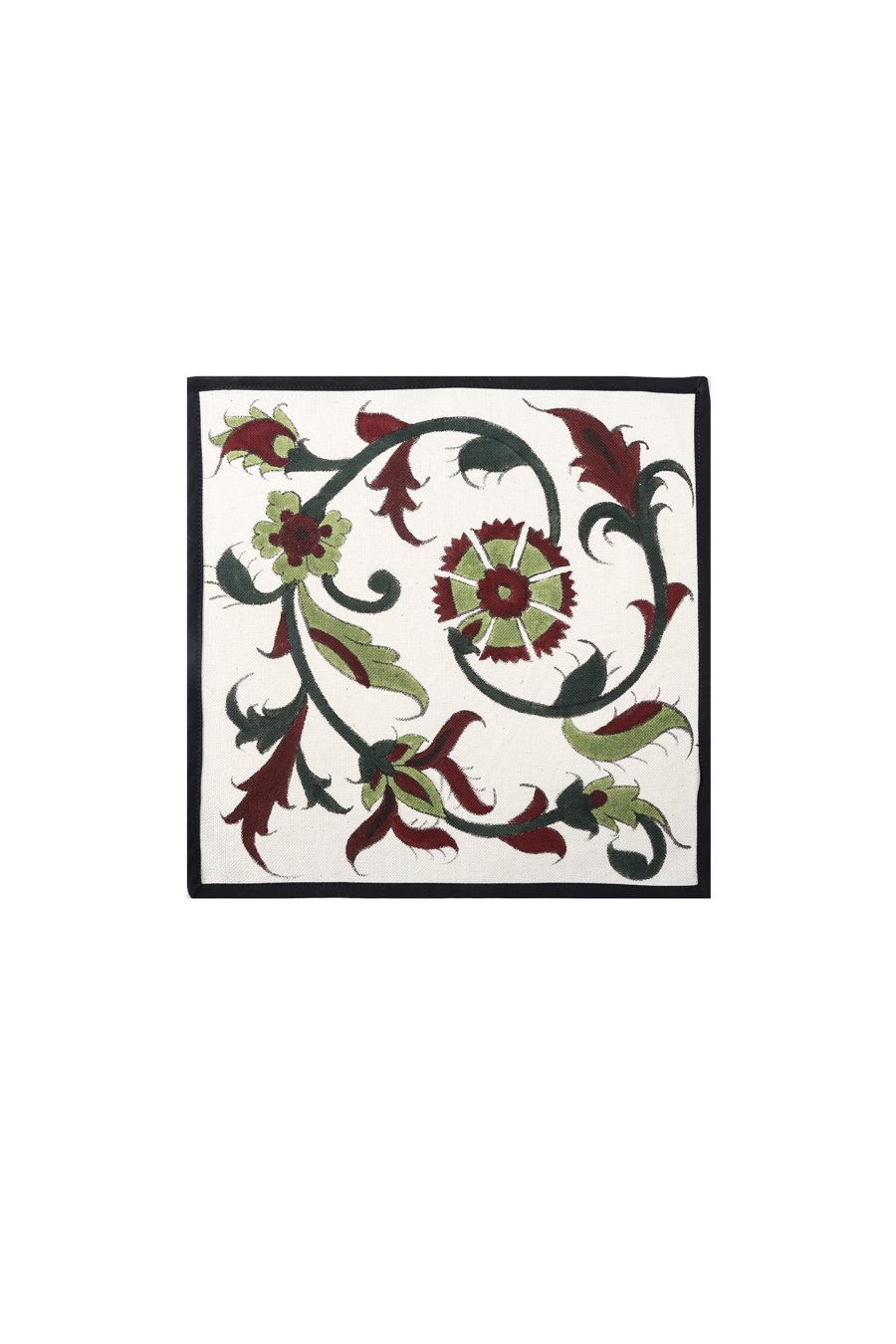 Hand-Painted Napkins - Bordeaux & Green RoseWaterHouse