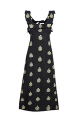 Malika Dress - Black & Gold Dresses Rosewater House 
