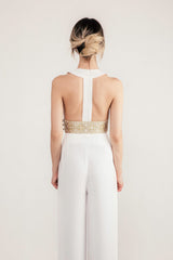 Maneli Crop Top - Ivory Tops Rosewater House 