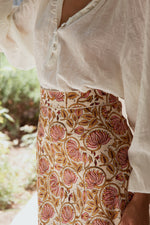 Ghalamkar Skirt - Pink Skirt Rosewater House