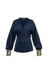 Silk Yar Blouse - Midnight Tops RoseWaterHouse 