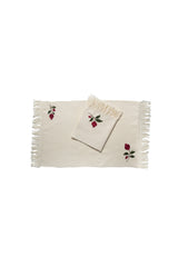Hand Embroidered Placemats & Napkins - Pomegranates placemats Rosewater House 