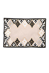 Hand-Embroidered Placemats - Black RoseWaterHouse 