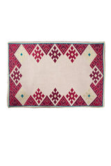 Hand-Embroidered Placemats - Pink & Blue RoseWaterHouse 