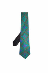 Embroidered Shah Tie - Blue & Teal Rosewater House 