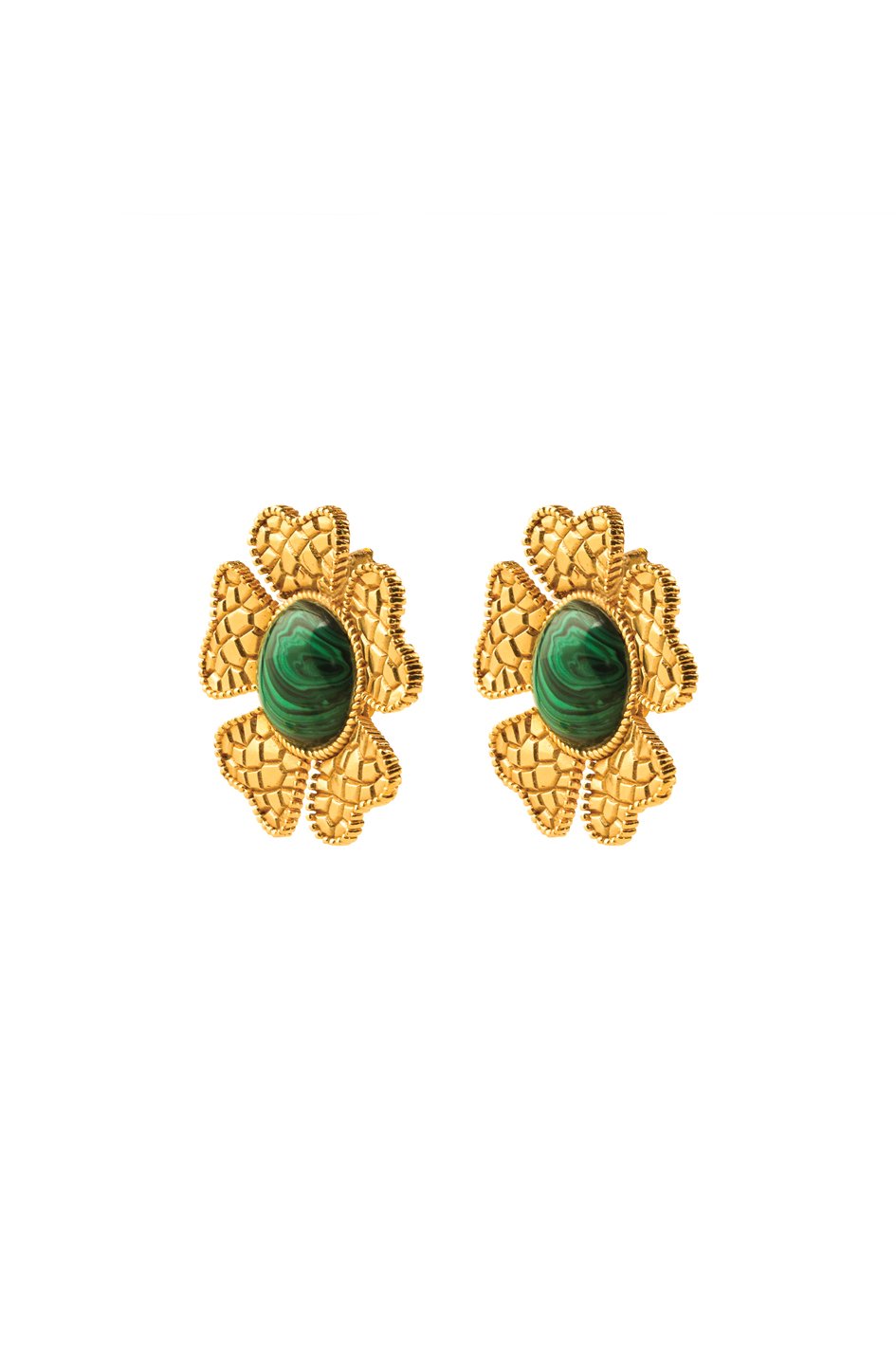 Sogol Earrings - Malachite earrings Rosewater House