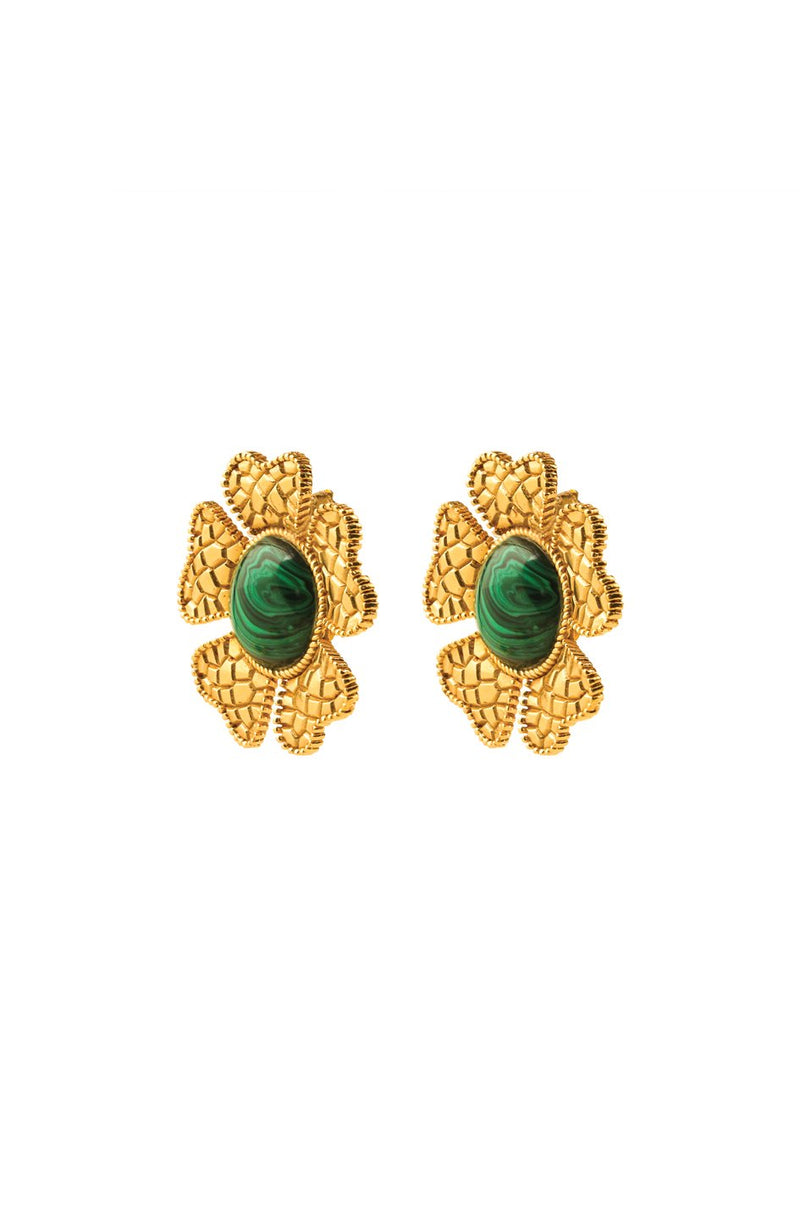 Sogol Earrings - Malachite earrings Rosewater House 